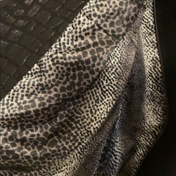 Chico’s Black Croc Embossed Nehru Jacket - Picture 8 of 13